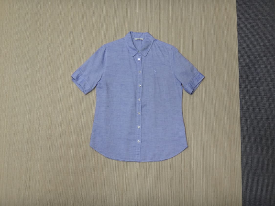 (90size) 헤지스 레이디스 린넨혼방 반팔 여름 셔츠 상품이미지1