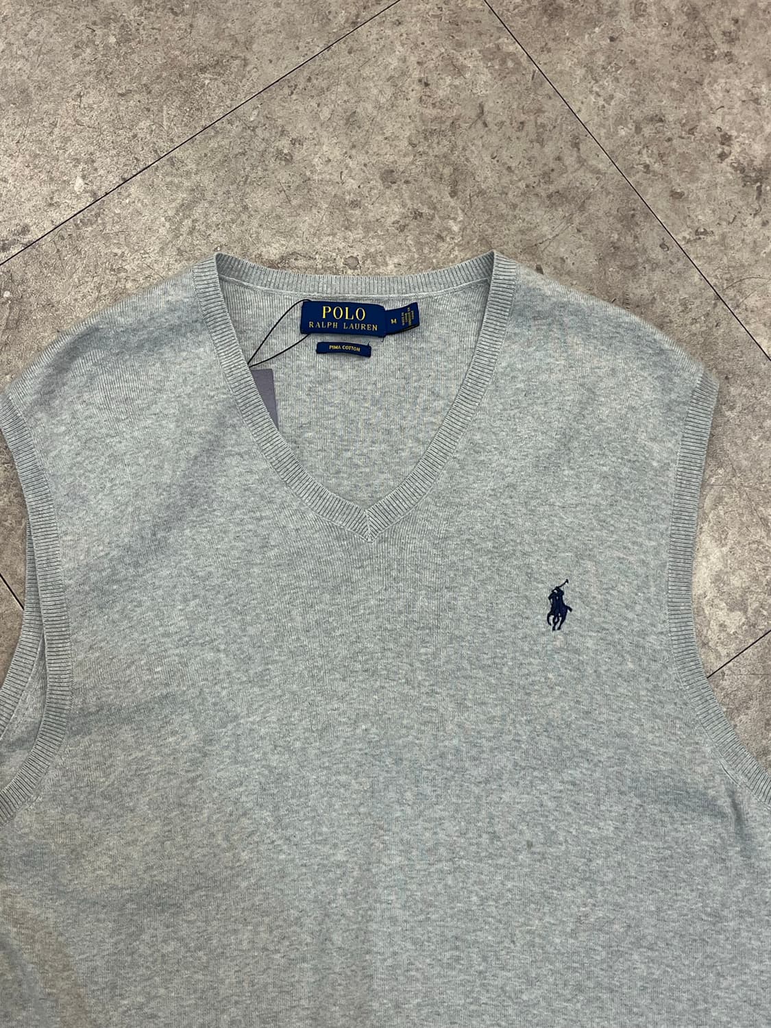 폴로 랄프로렌 니트 베스트 연그레이 M #csz2541 상품이미지5