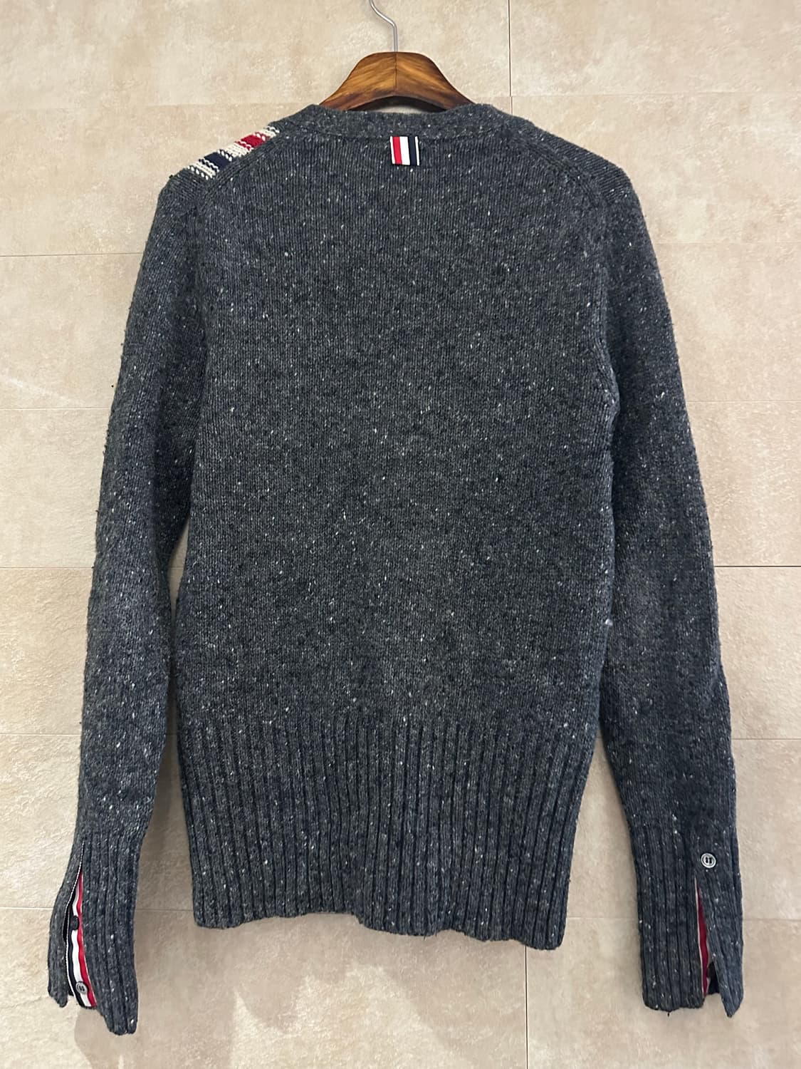 톰브라운 4-바 스트라이프 울 가디건 상품이미지6