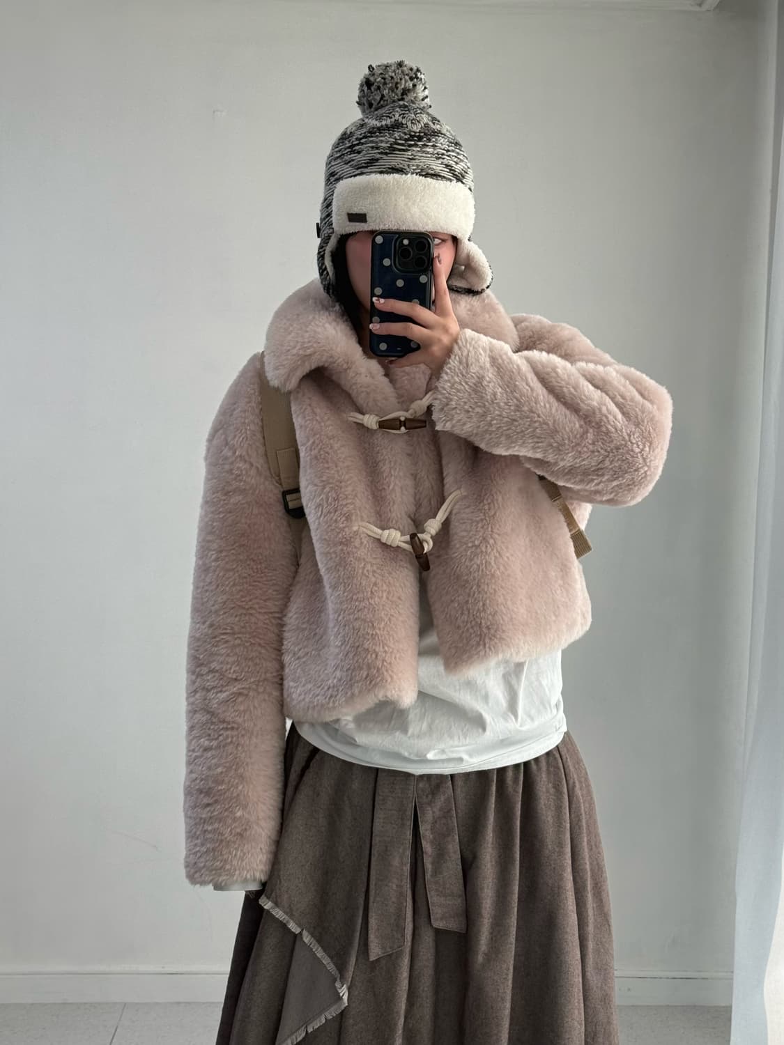 빈티지 떡볶이 크롭 퍼 자켓 상품이미지1