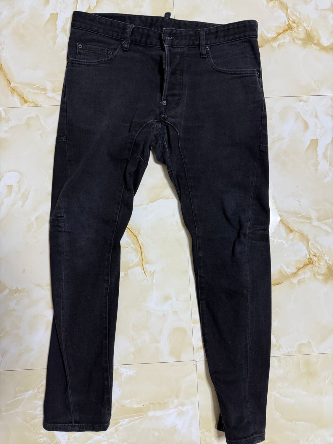 디스퀘어드2 17ss 바이커 블랙데님진 50사이즈 상품이미지1