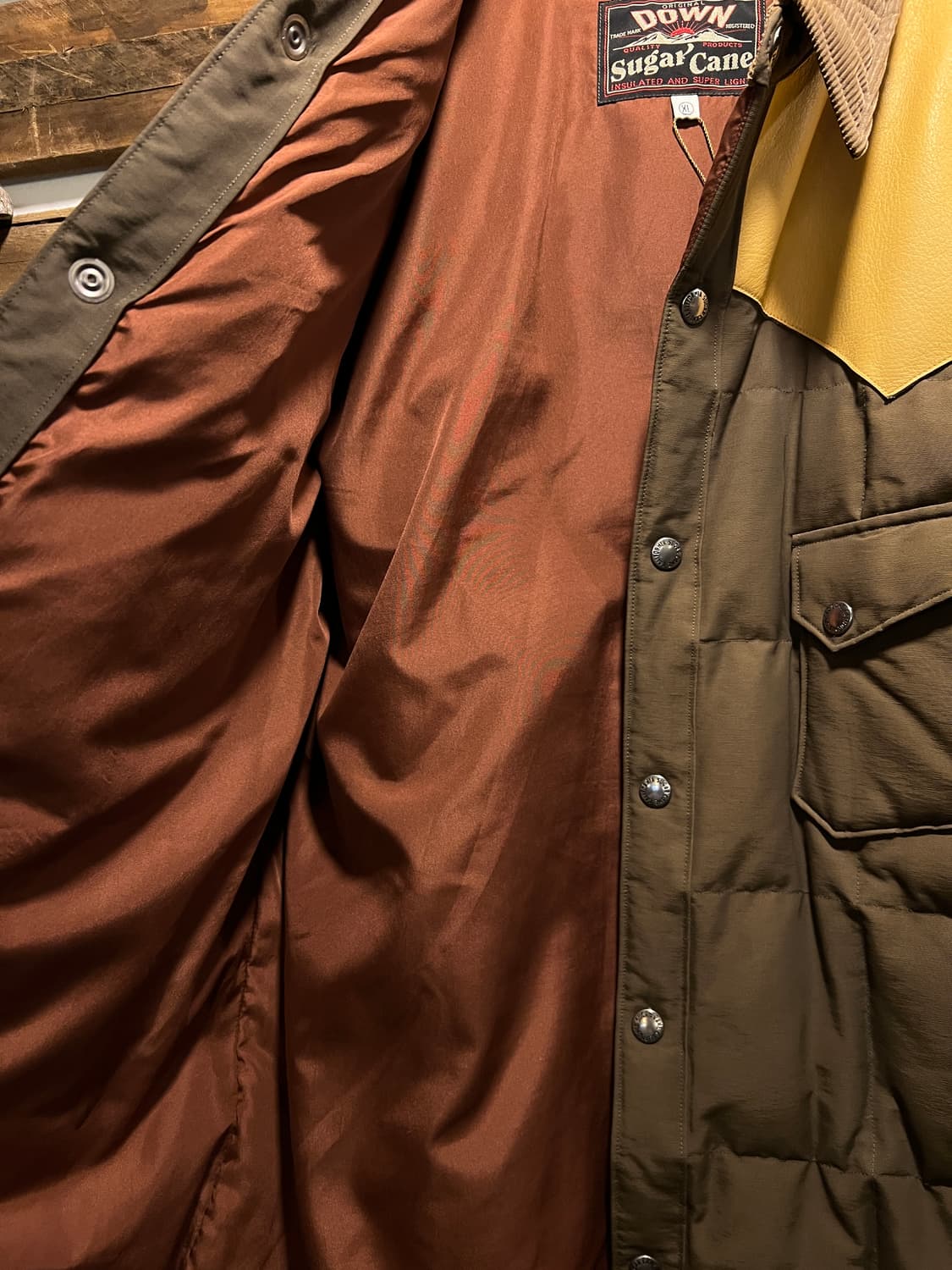 [XL]Sugar Cane 슈가케인 빈티지 썬페이딩 요크 다운 자켓 상품이미지7
