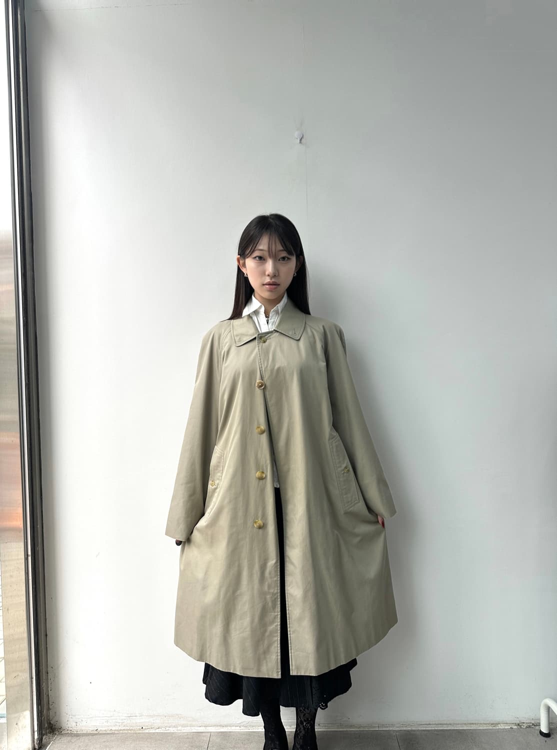 버버리 여성 크림베이지 싱글 트렌치코트 상품이미지1