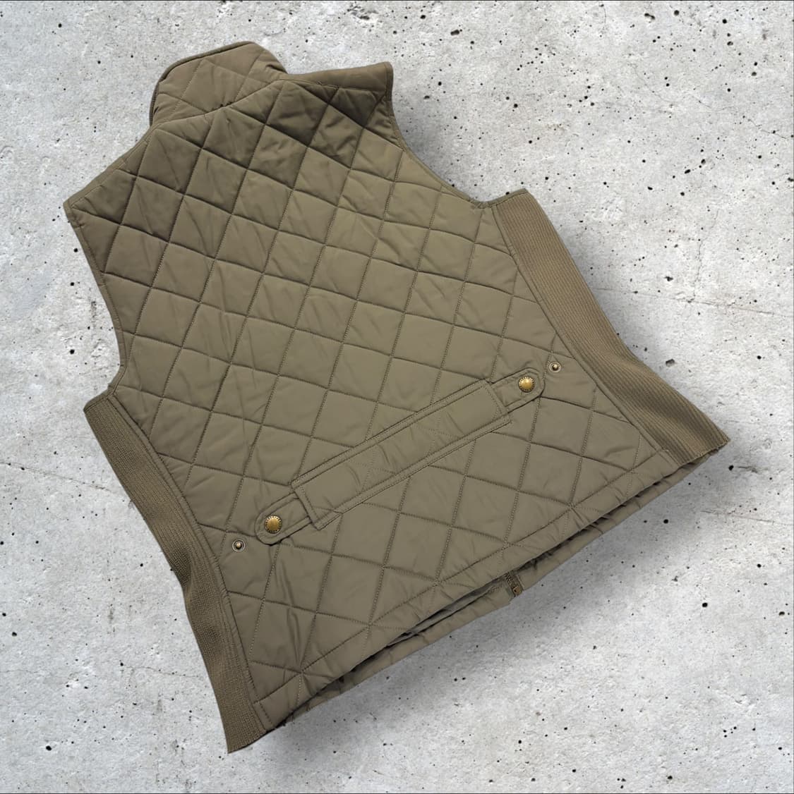 [L] 폴로 랄프로렌 퀼팅 조끼 카키 브라운 패딩 B506 상품이미지2