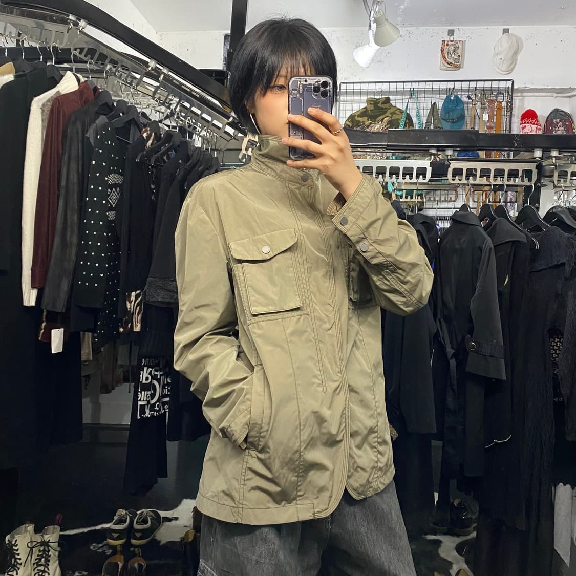 Fidato 나일론 카키 포켓자켓 상품이미지2