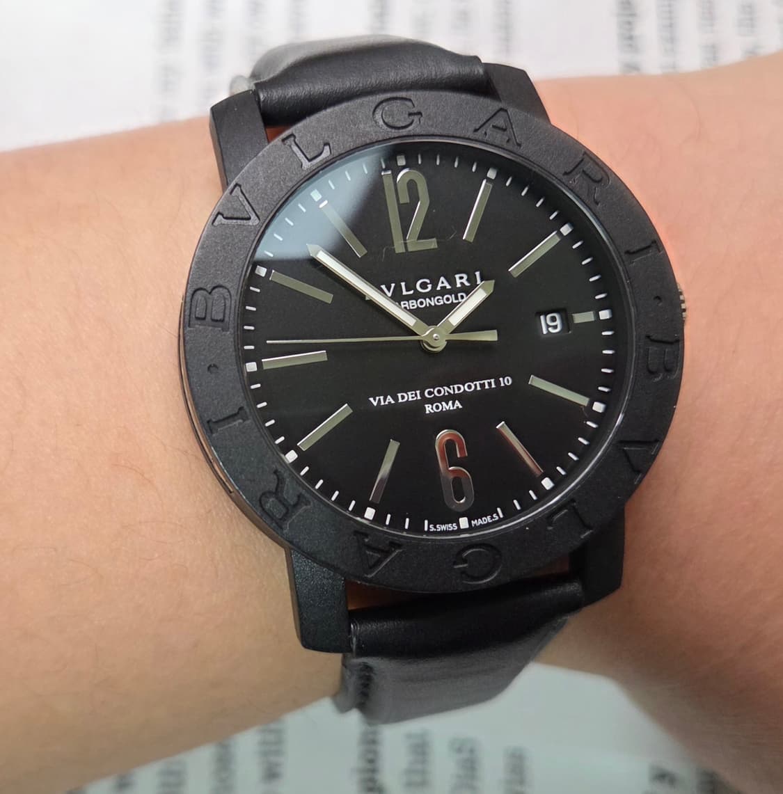 레어] 불가리 카본골드 로마 화골 콤비 40mm 한정판 오토매틱  상품이미지9