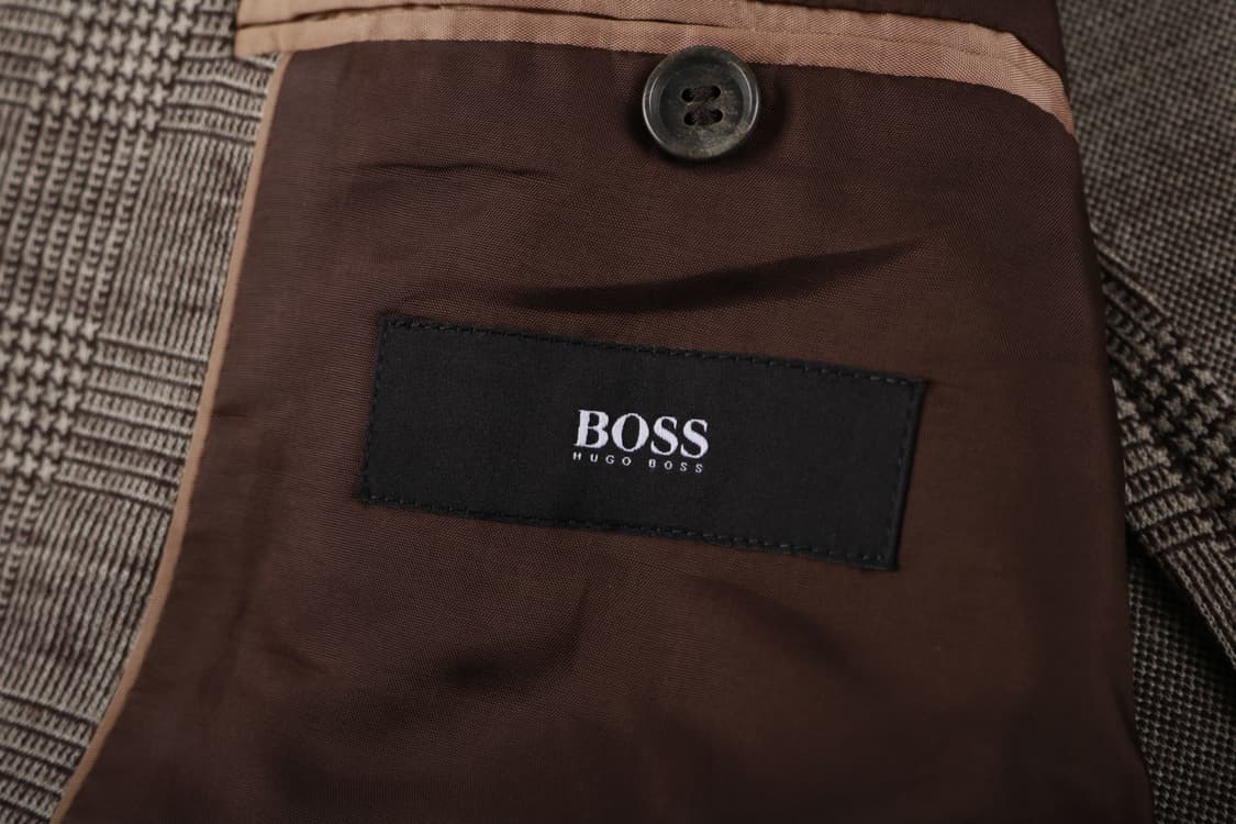 [L] 휴고보스 브라운 체크 자켓 상품이미지5