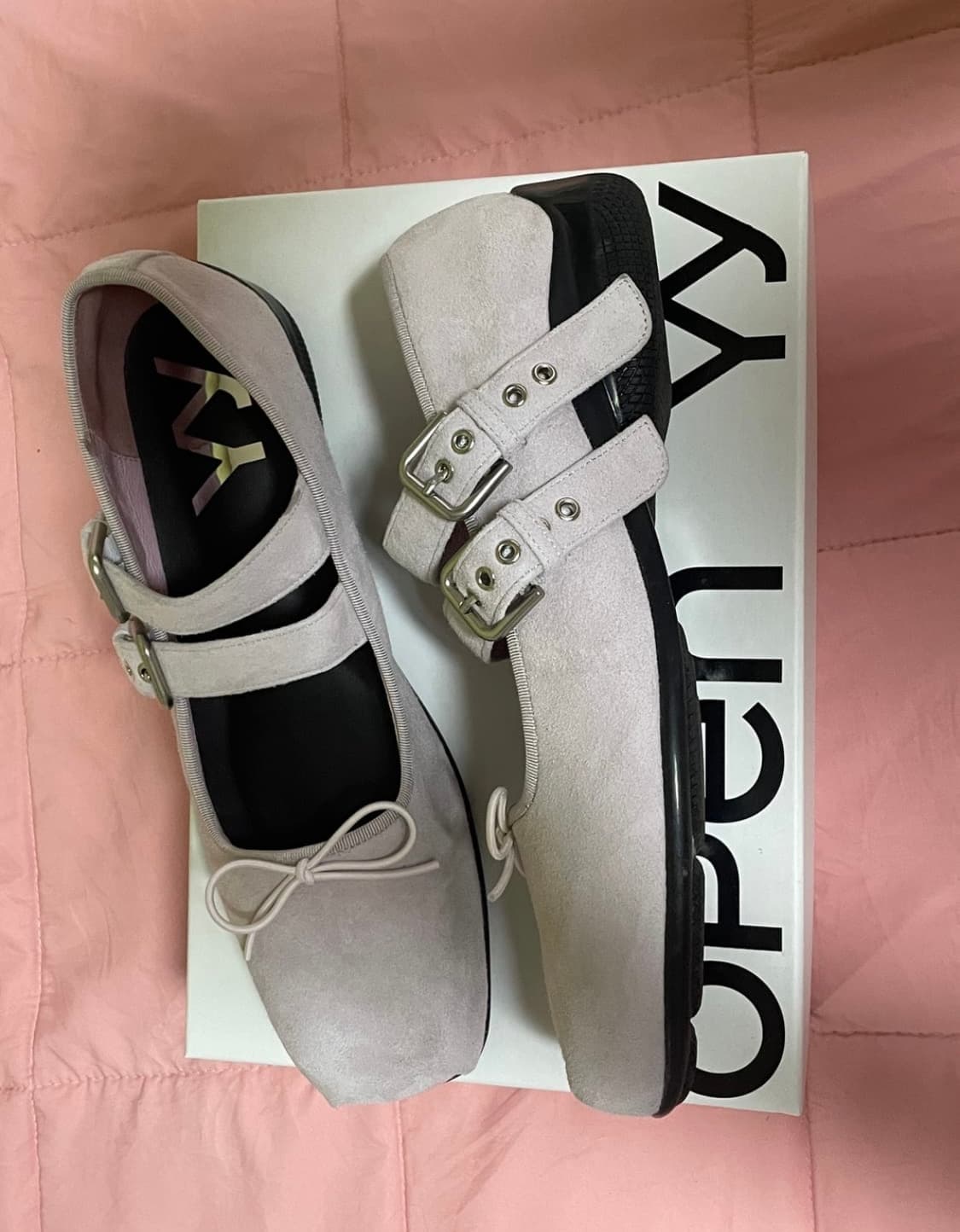 OPEN YY 오픈와이와이 리본 버클 플랫슈즈 250 상품이미지2