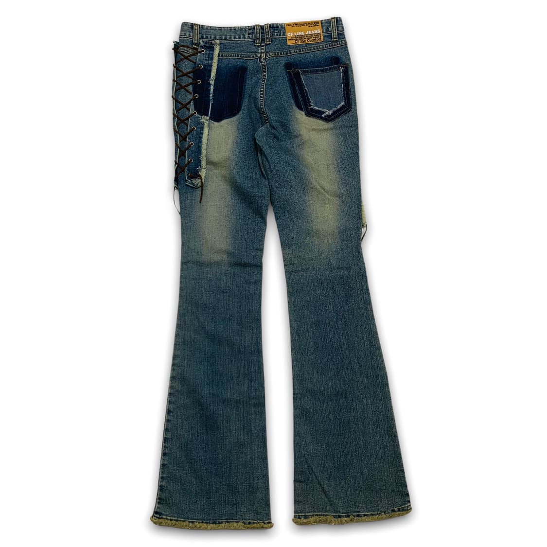 웨스턴 데님 스트랩 디테일 부츠컷 팬츠 상품이미지2