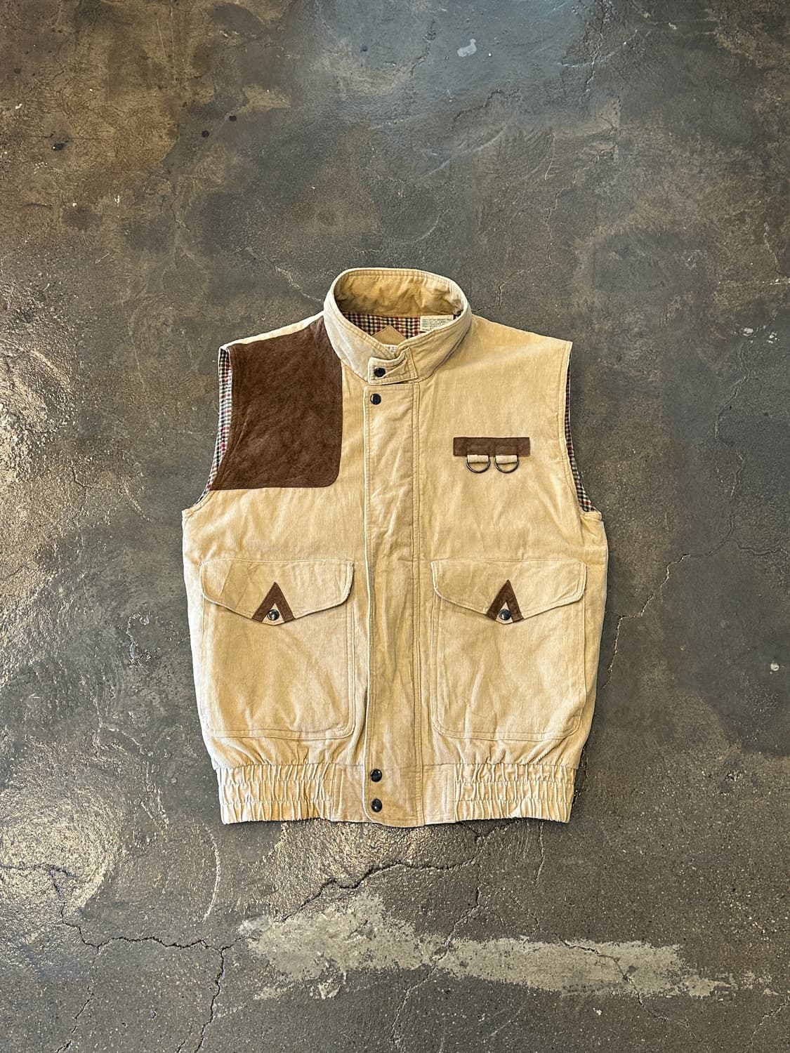90s Eagles Ridge 베이지 코듀로이 헌팅 조끼 S 상품이미지1