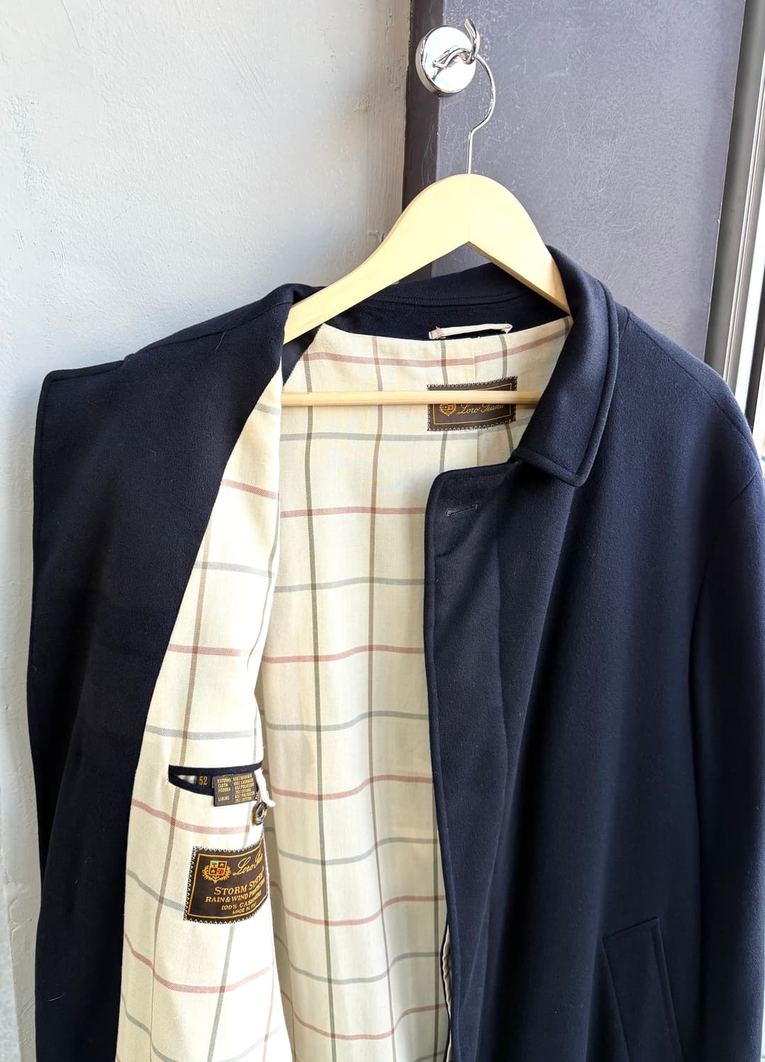 52/ 로로피아나 캐시미어100% 스톰시스템 롱코트 자켓 상품이미지6