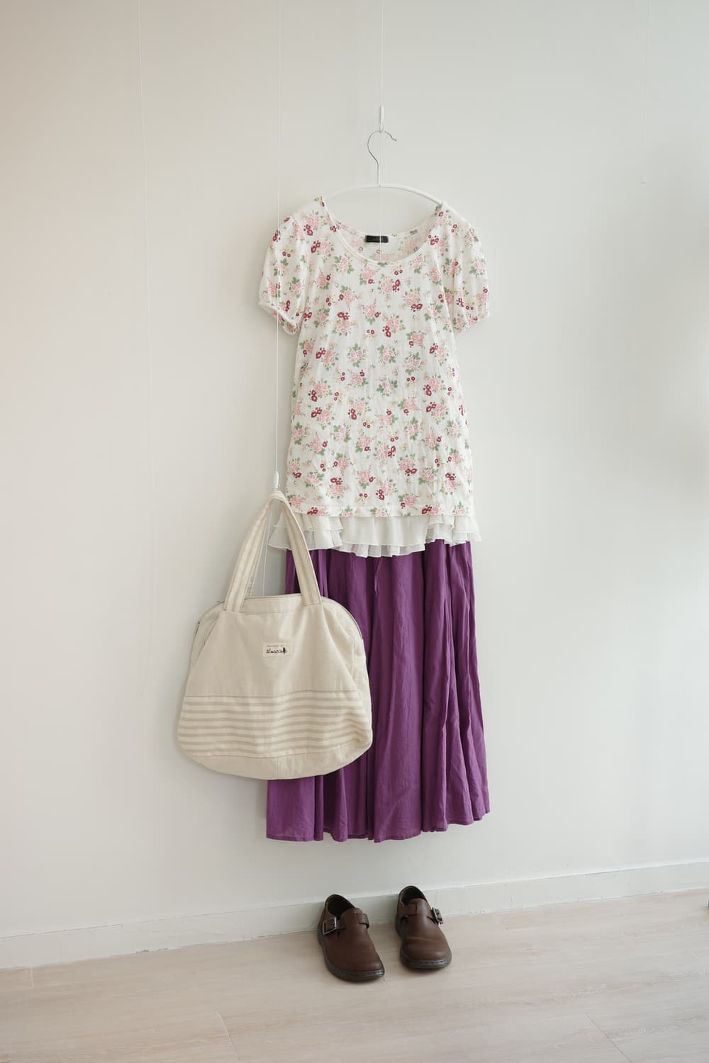  Organic floral half tee-shirts 상품이미지4