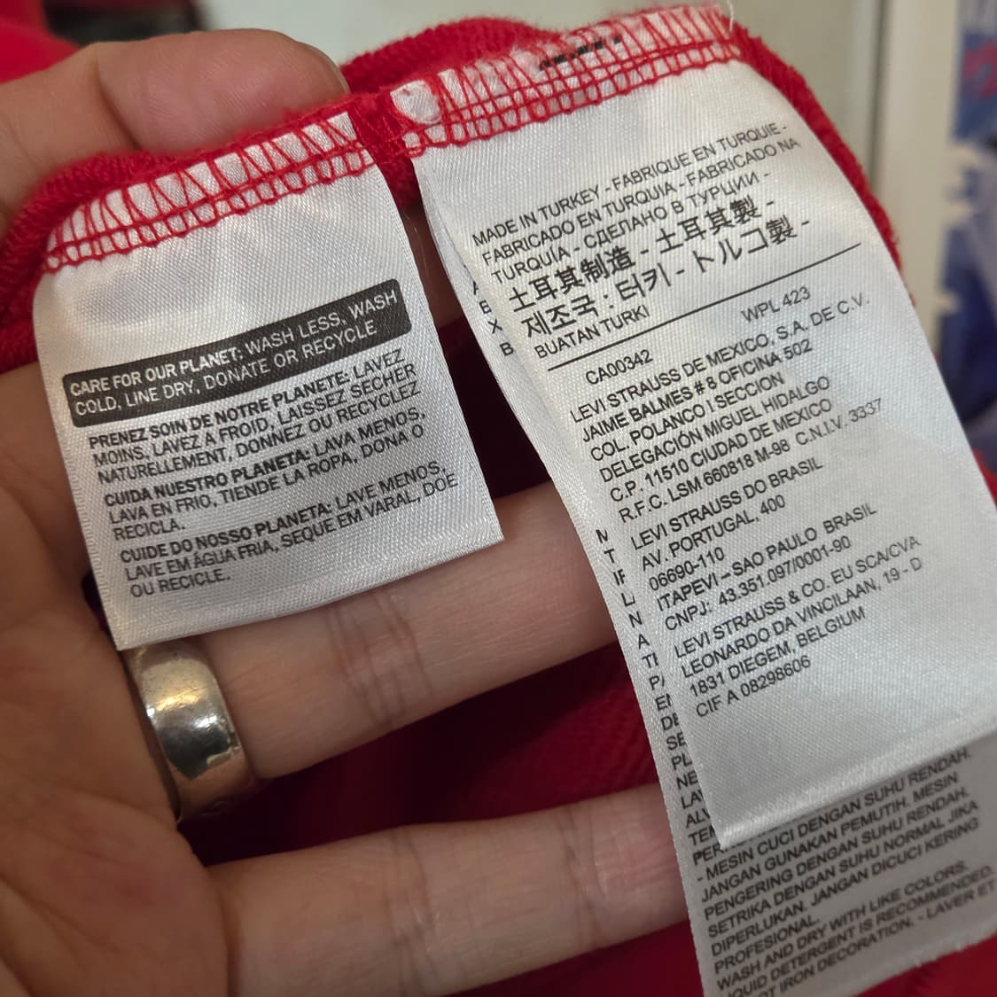 리바이스 레드 빅로고 자수 후드집업 상품이미지8