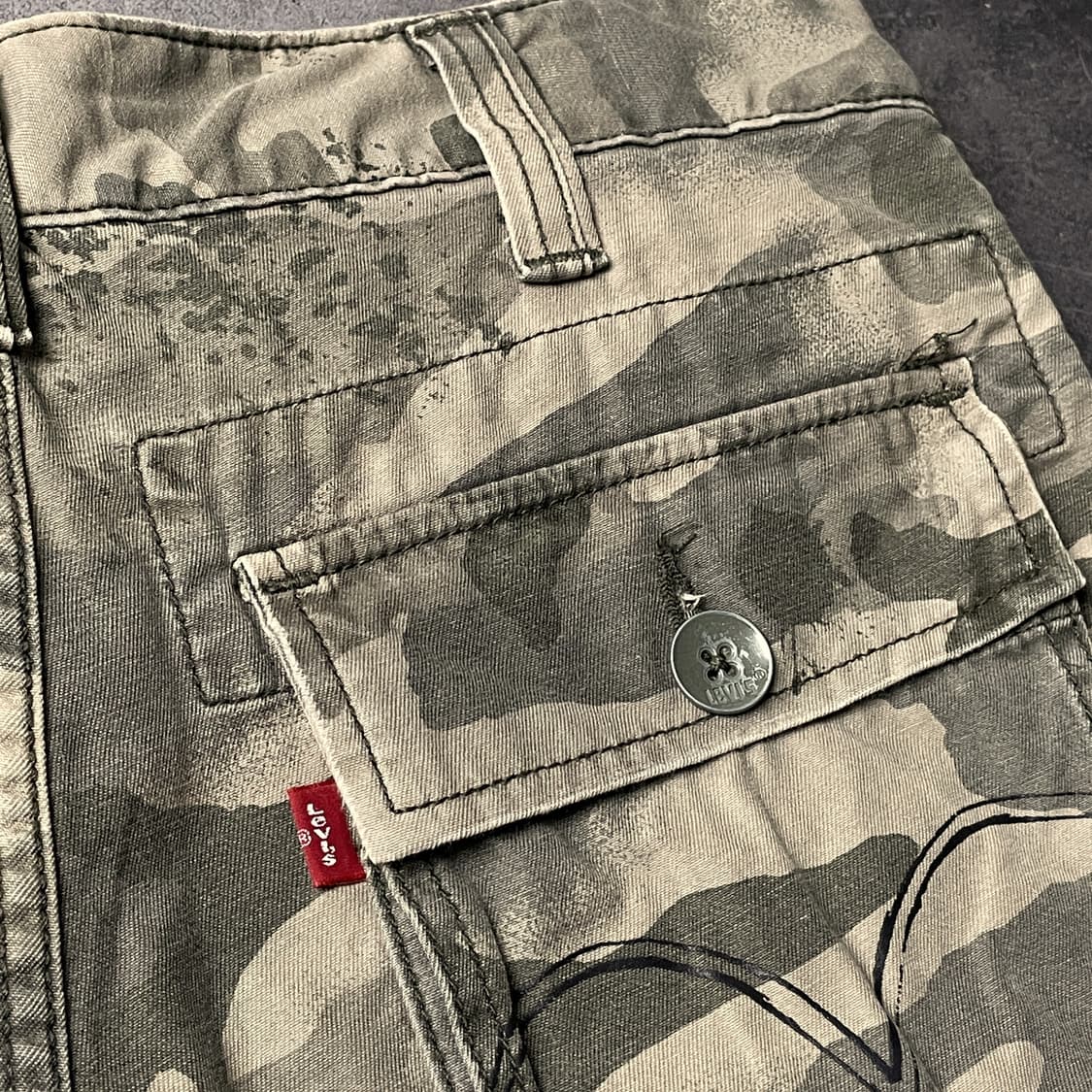 LEVI'S 00s 리바이스 카모 카고 하프팬츠 A01174 상품이미지8