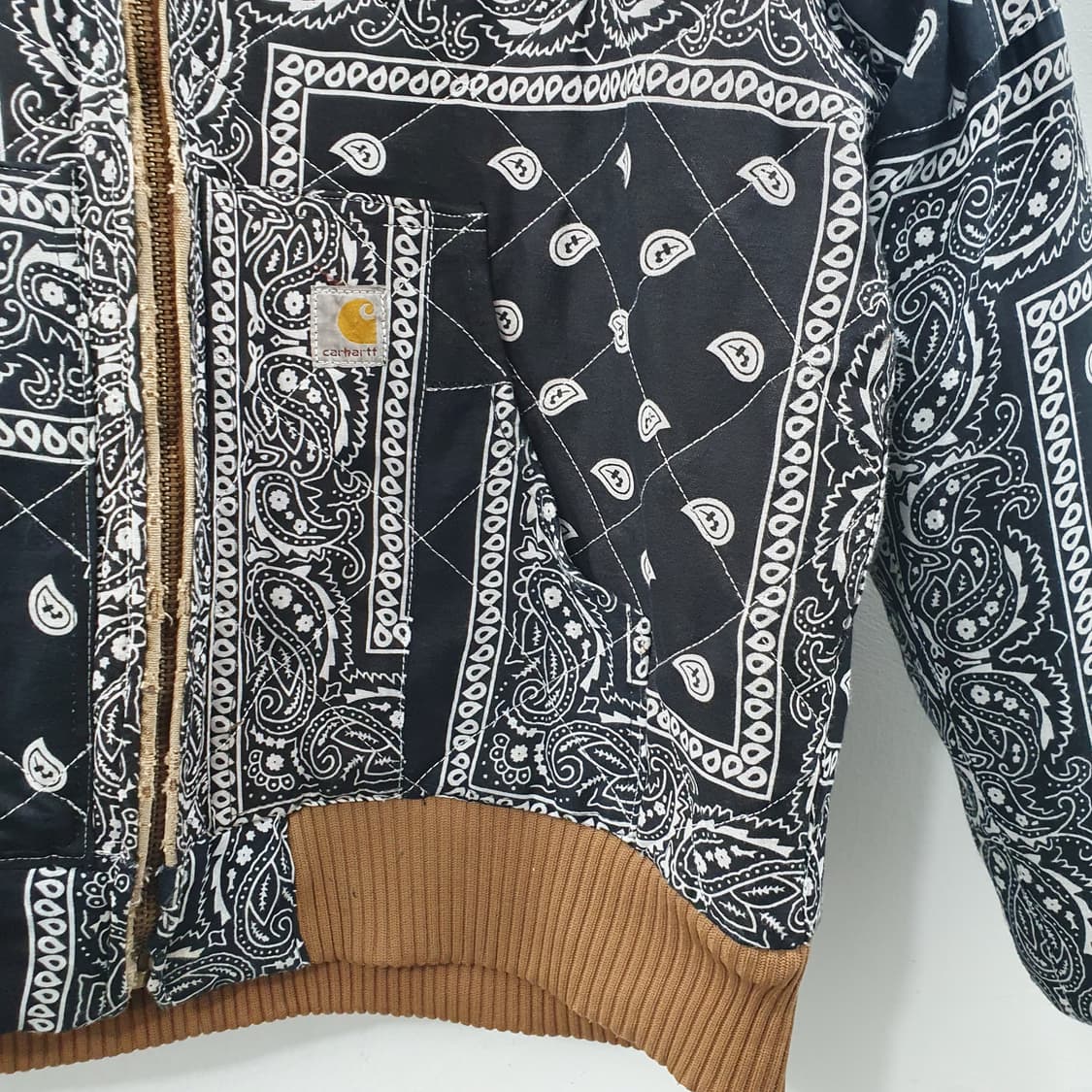 추XL-2XL 칼하트 남성 오버핏 빈티지 반다나 페이즐리 후드 자켓 상품이미지2