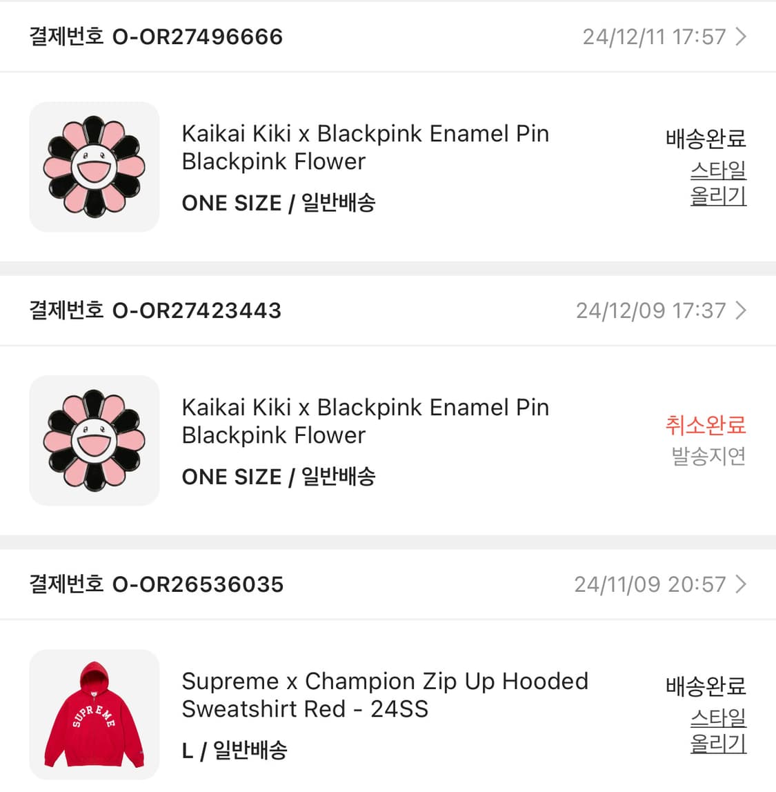 슈프림 챔피온 후드집업 상품이미지2