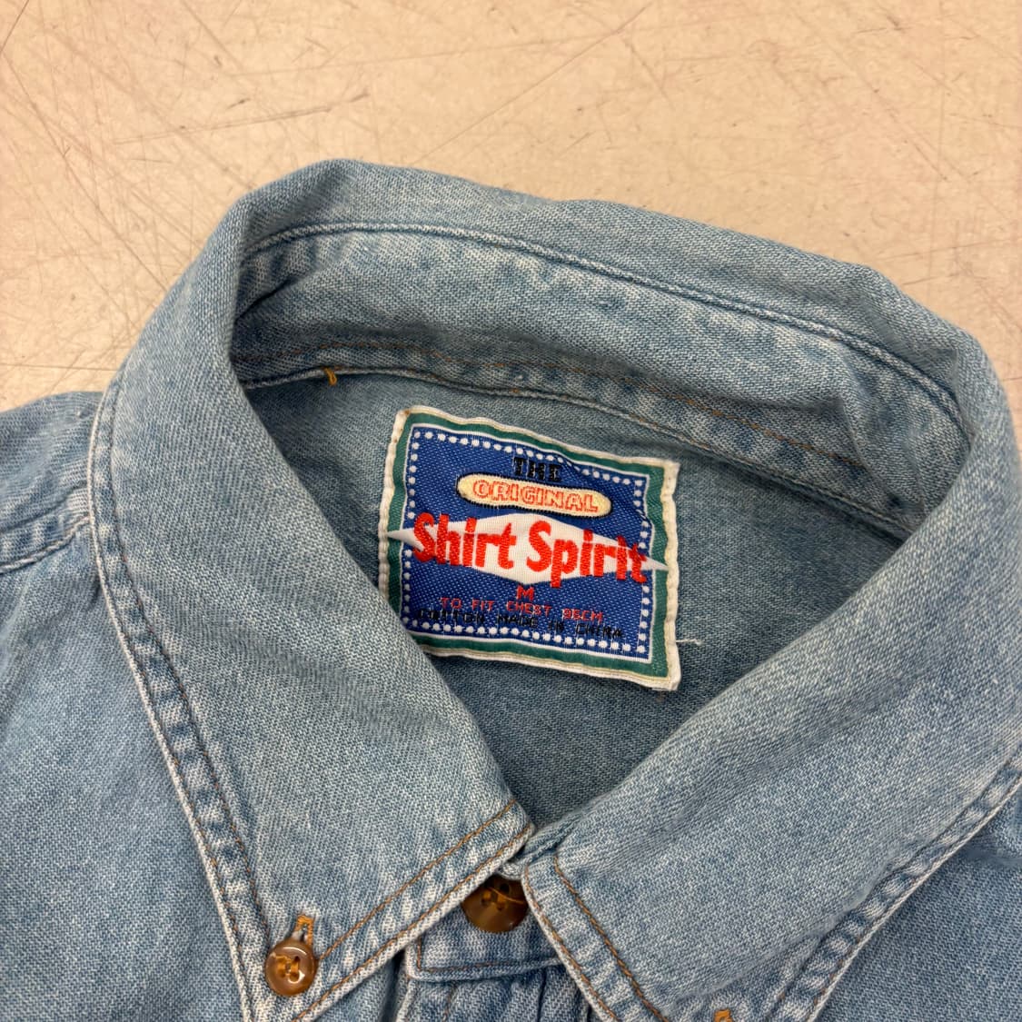 빈티지 패치 데님 셔츠 상품이미지3