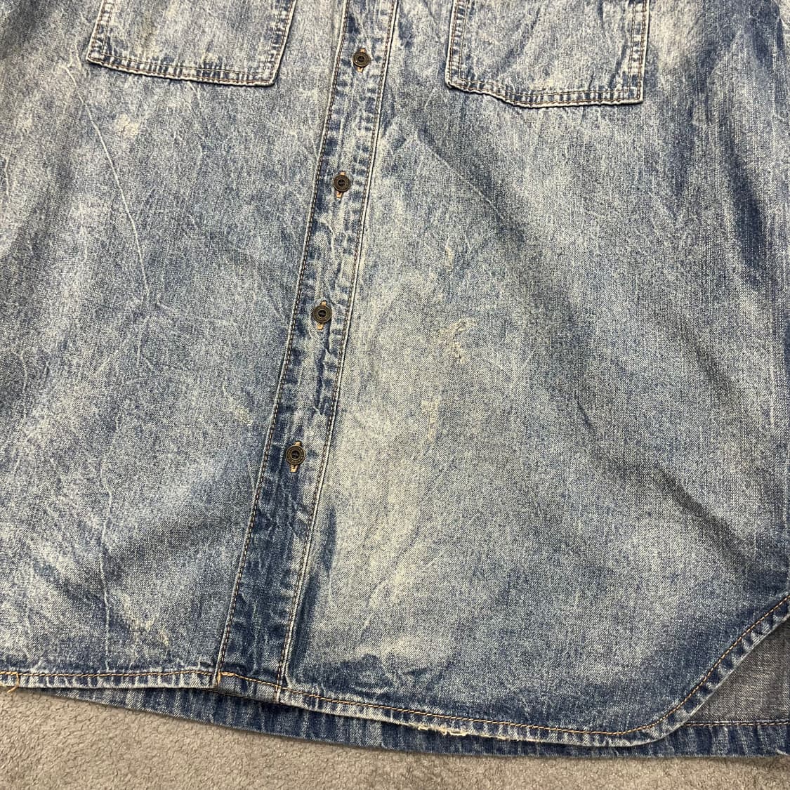 L 버커루 데님 워싱 셔츠 상품이미지3