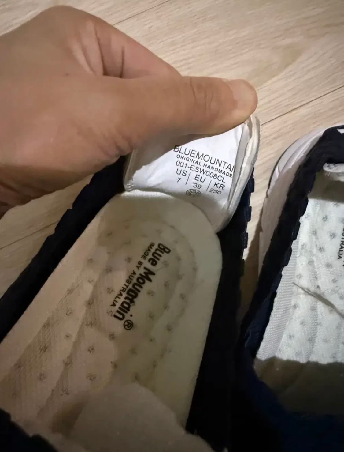 블루마운틴 우븐슈즈 네이비 250 새상품 상품이미지4