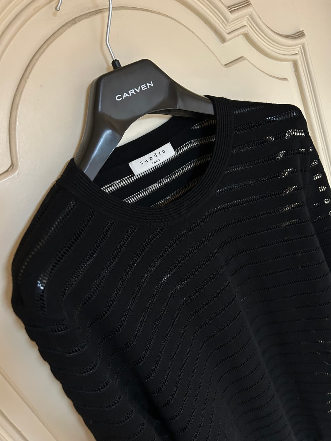 산드로 스트라이프 시스루 니트 상품이미지2