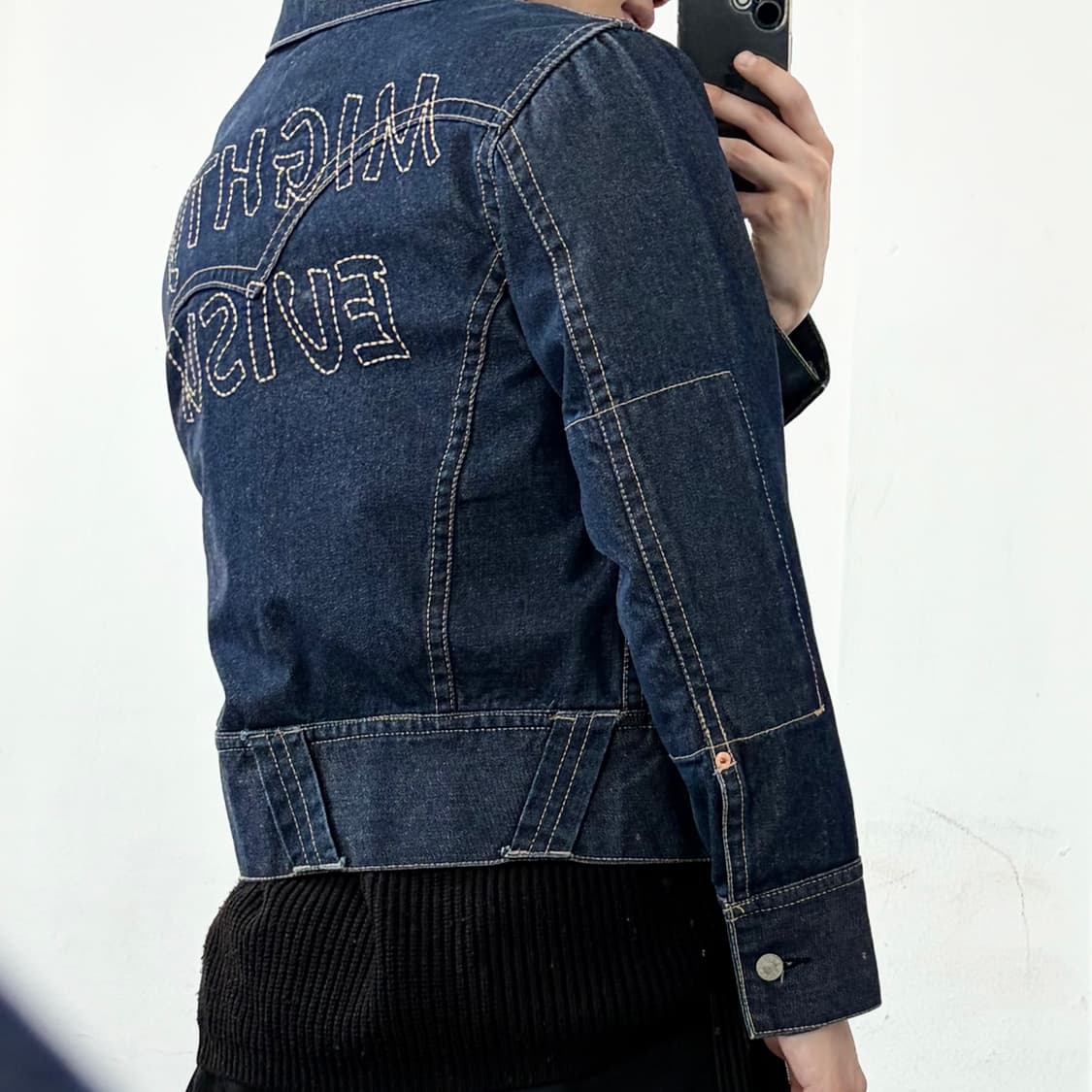 에비수 재팬 자수 데님 자켓 상품이미지3