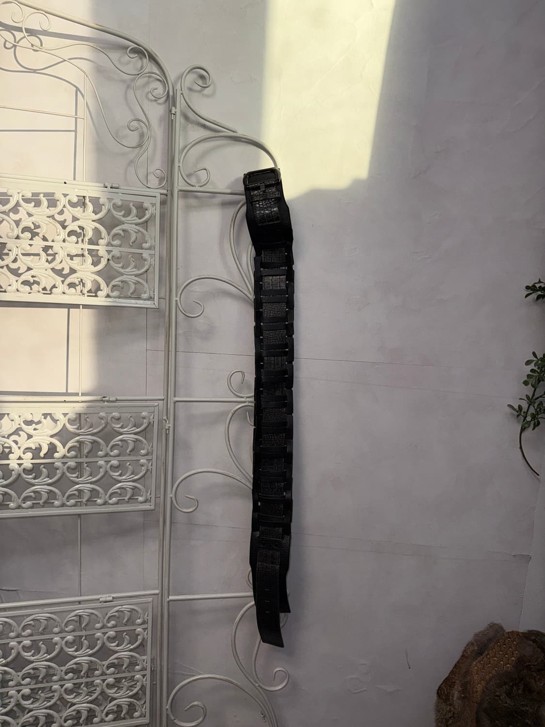 DEMOO black metallic python buckle belt  상품이미지3