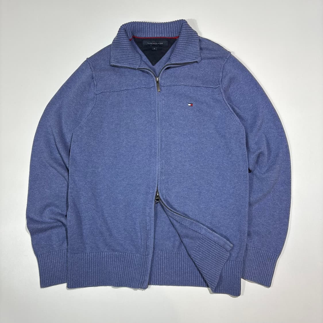 타미힐피거 블루 집업 니트 상품이미지3