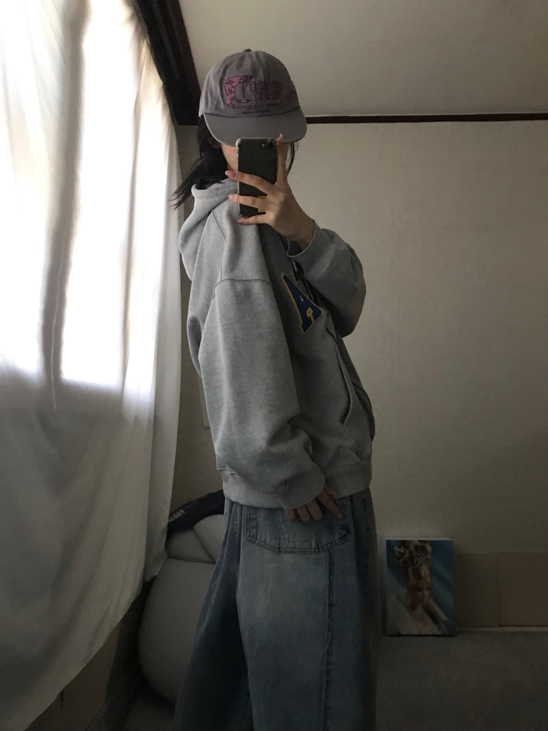 노티카 그레이 오버핏 후드집업 상품이미지4