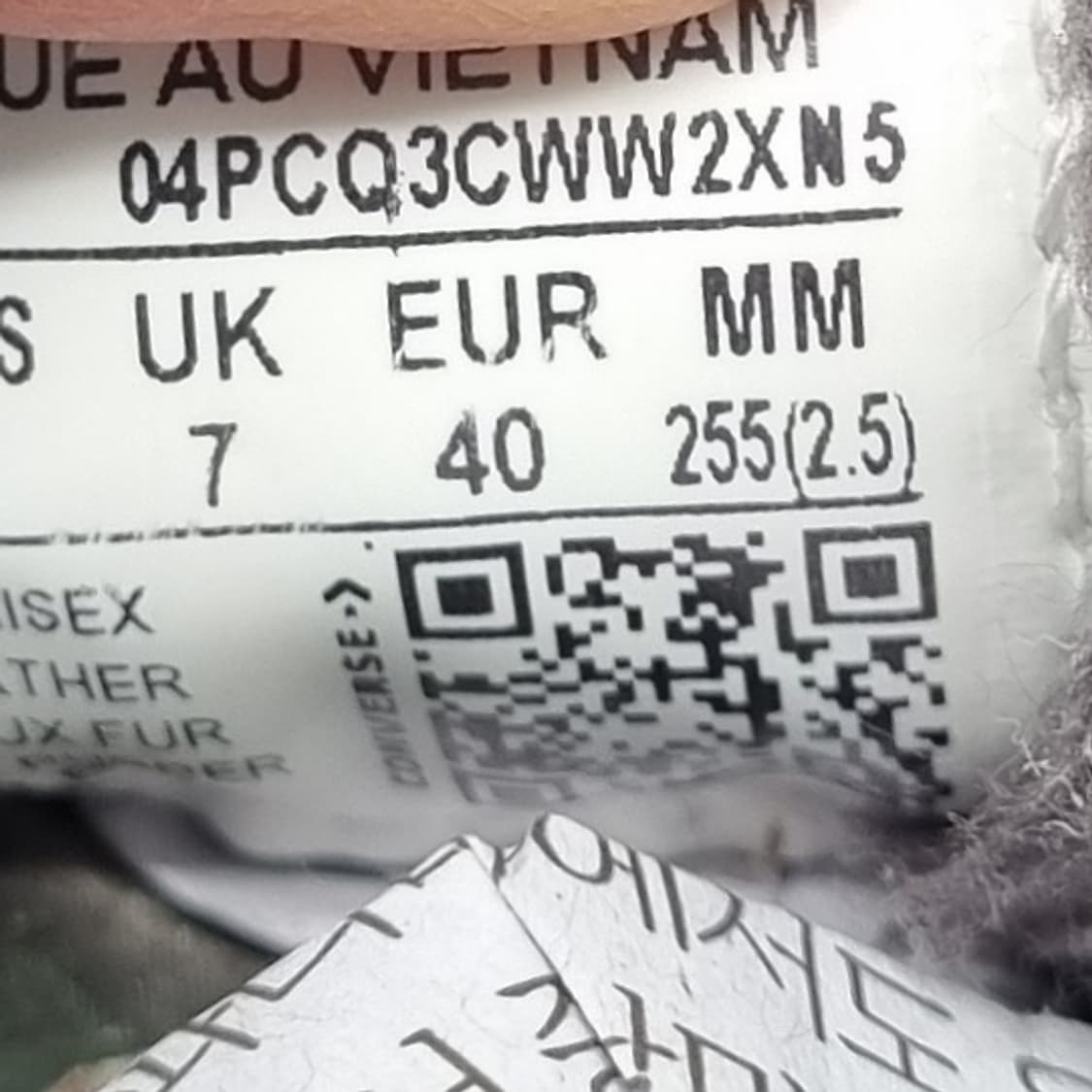 컨버스 척테일러 안감털 레더 하이탑255 상품이미지6