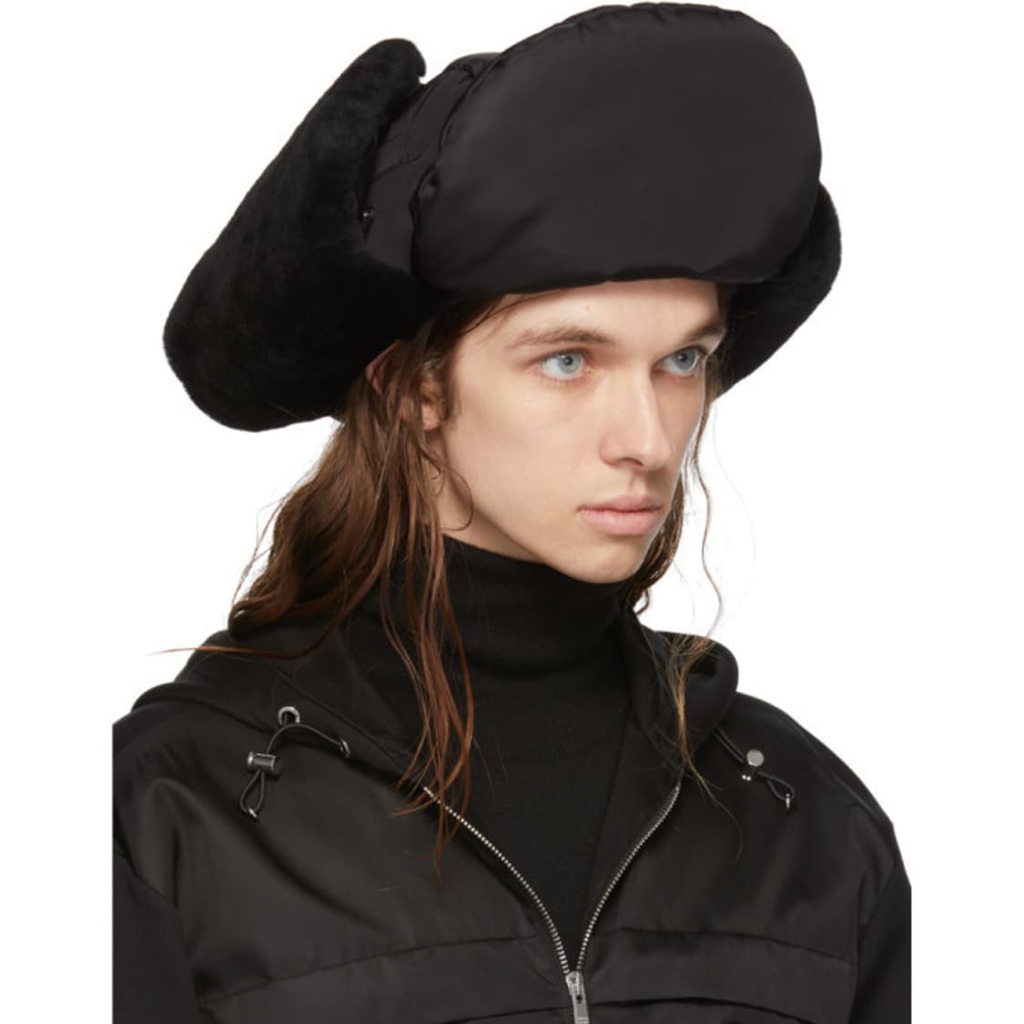 프라다 개버딘 시어링 트루퍼햇 모자 L 상품이미지2