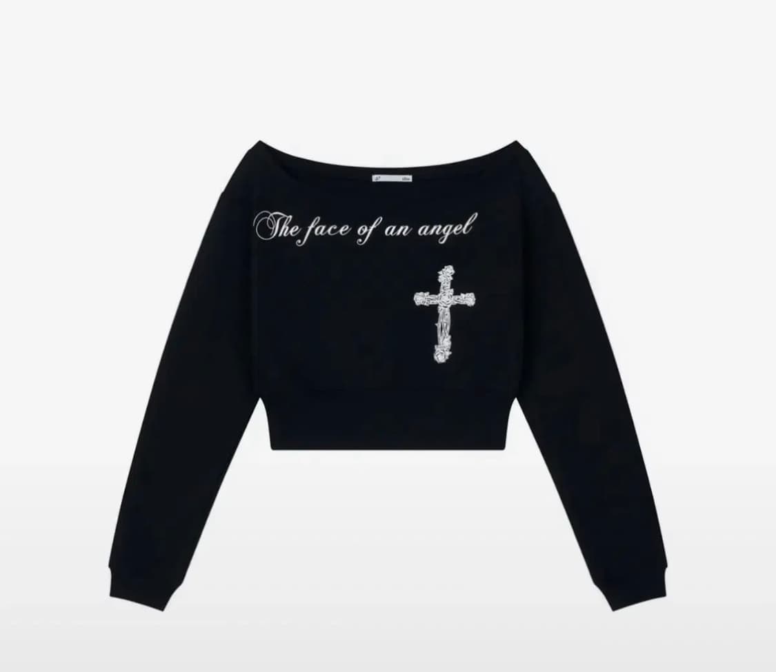 택O) 일리오 Black Angel sweat shirt 원숄더 맨투맨 상품이미지1