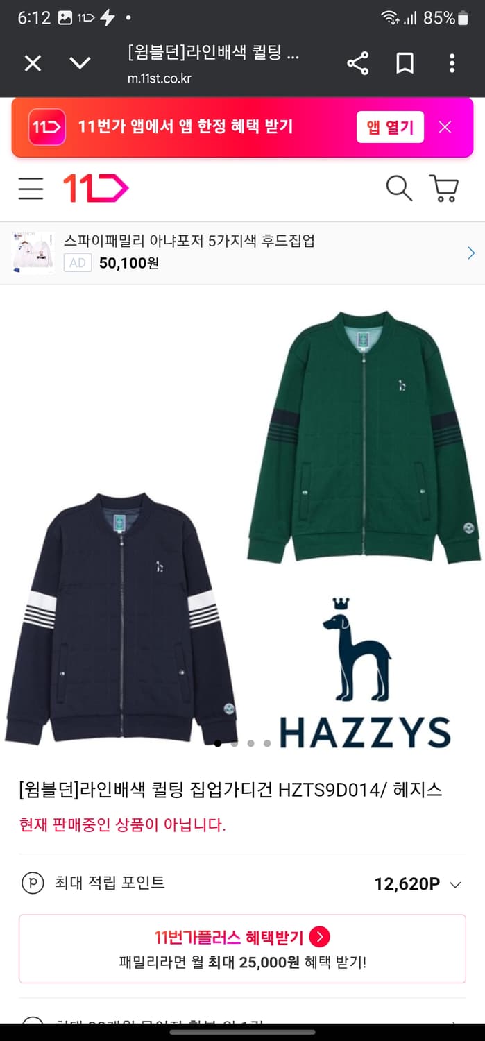 빅사이즈(110) 헤지스 라인배색 방풍 점퍼 상품이미지7