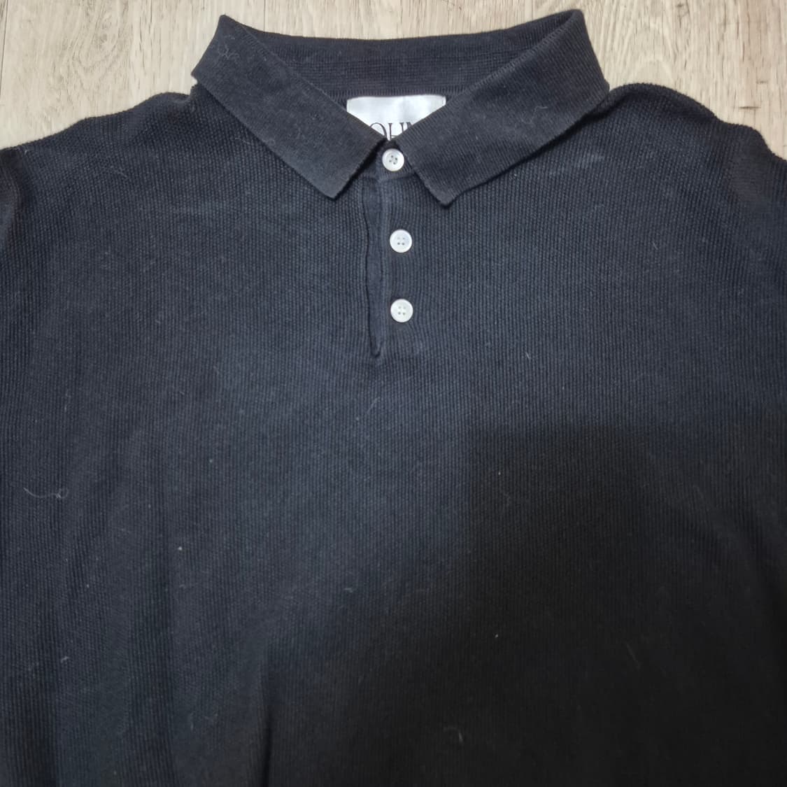 LOHNT 네이비 반팔 니트 폴로티 상품이미지2