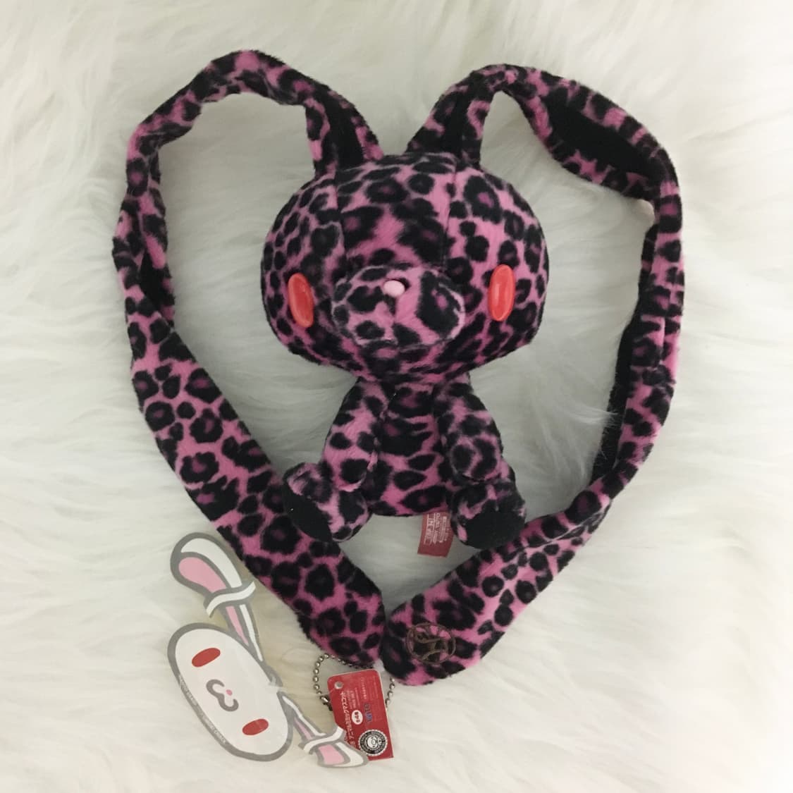 범용토끼 핑크 레오파드 키링 상품이미지1