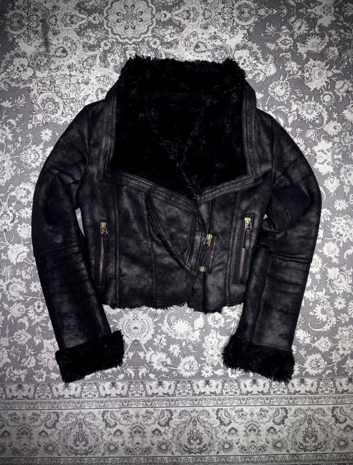 crop mustang 빈티지 크롭 무스탕 상품이미지1