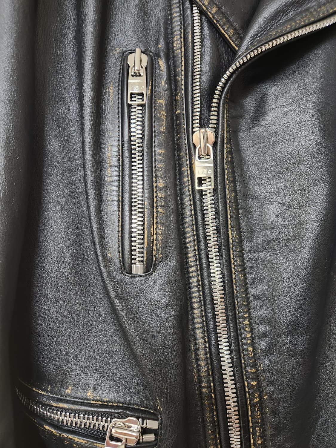 IRO 이로 빈티지워싱 바이커 레더 자켓 유일매물(수입제품) 상품이미지3