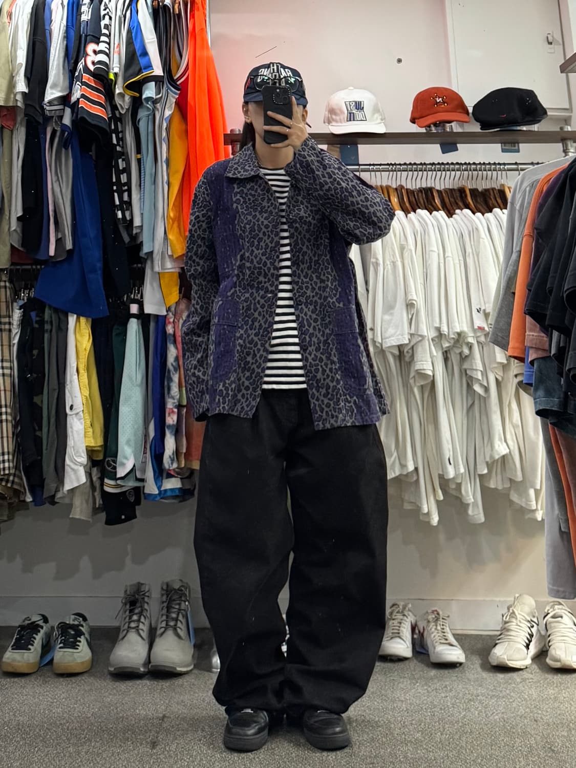 South2 west8 레어파드 퍼플 셔츠 자켓 상품이미지5