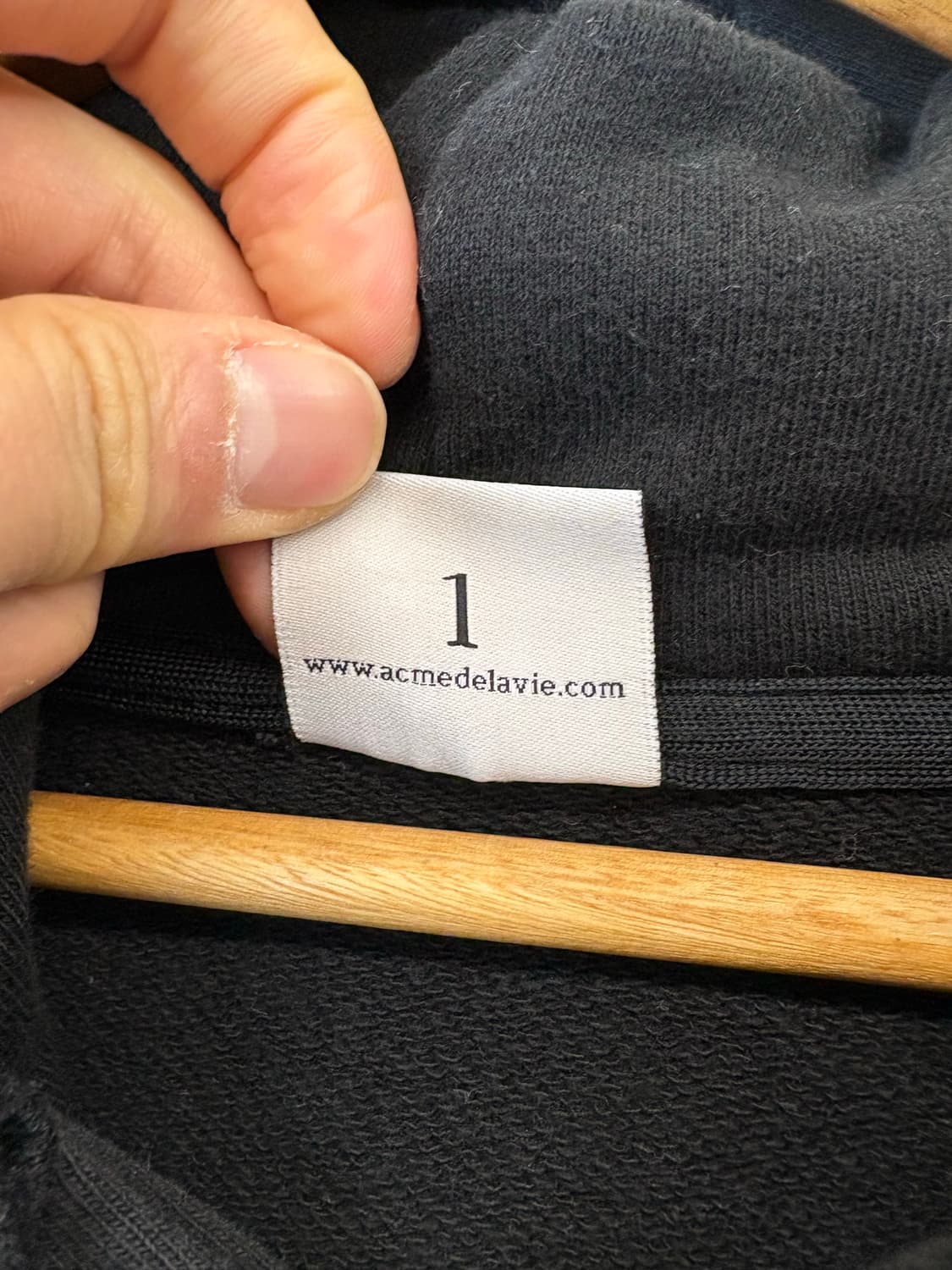 아크메드라비 프린팅 후드티 블랙 상품이미지8