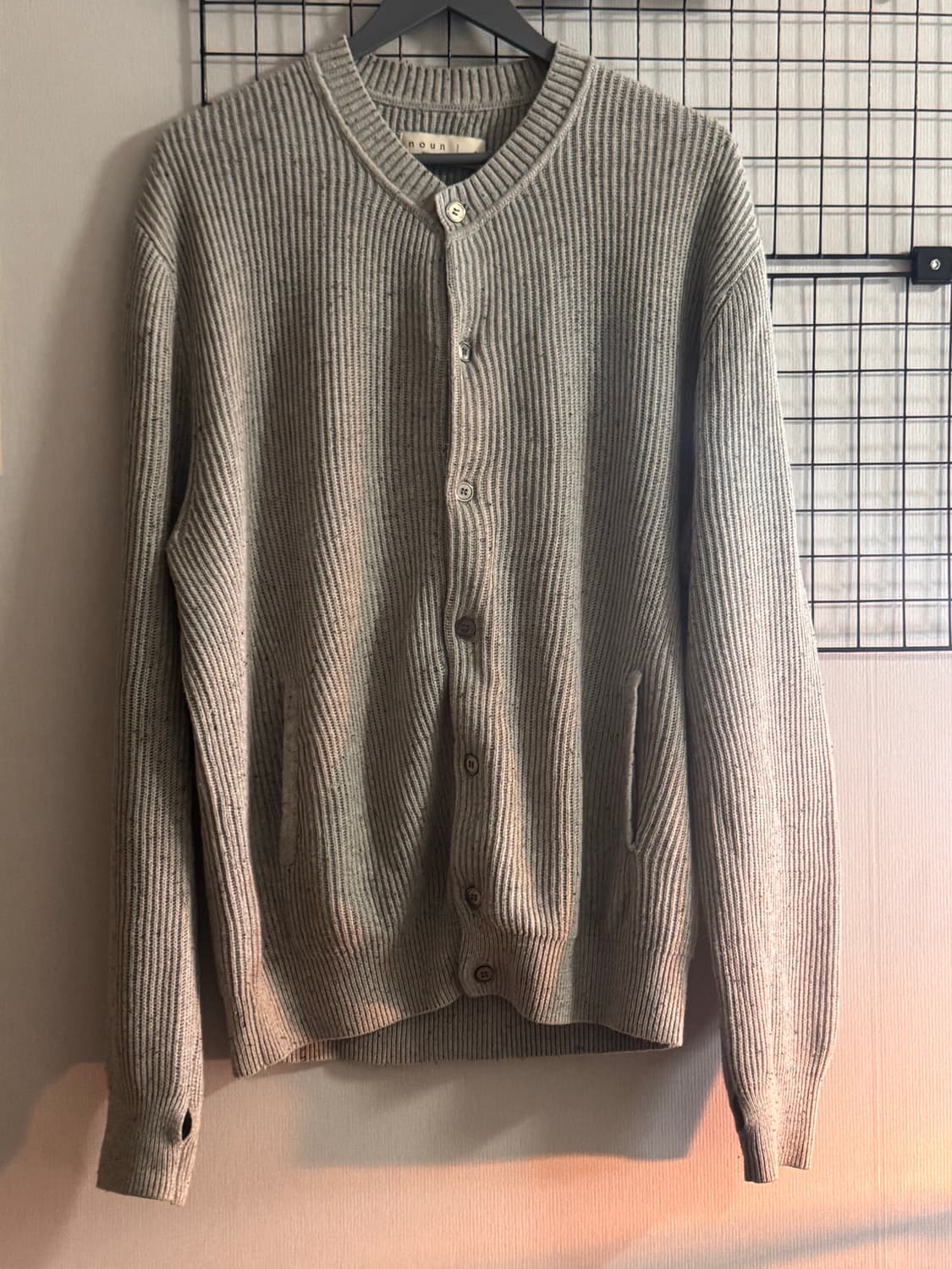 노운 크루넥 가디건-멜란지 그레이 상품이미지2