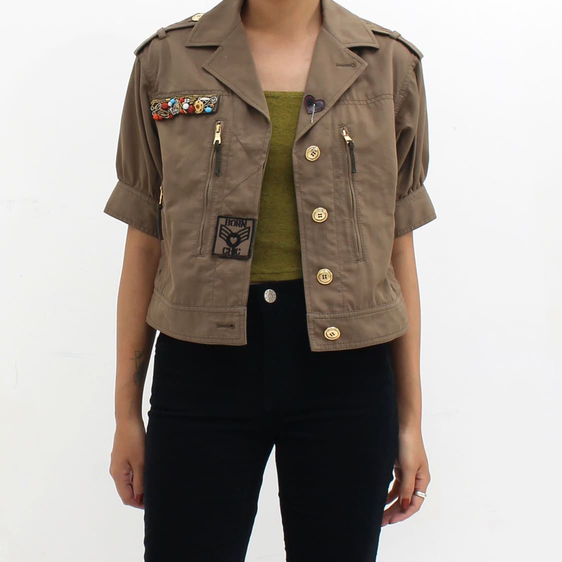 모스키노 카키 여자 반팔 숏 자켓  상품이미지9