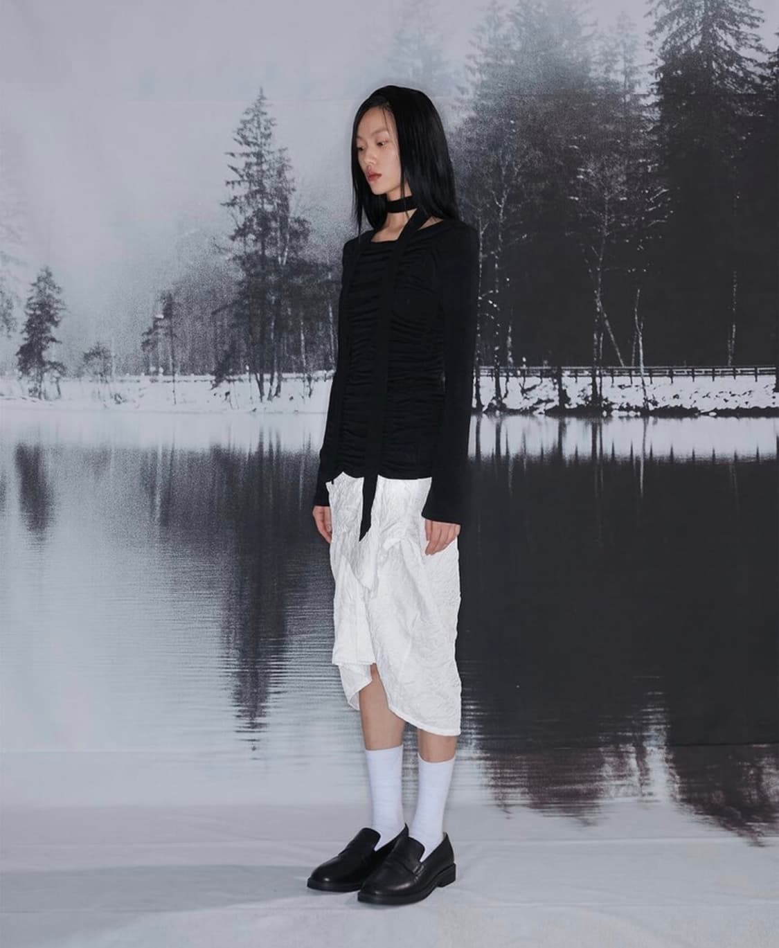 나체) 셔링 롱슬리브 니트티 상품이미지6