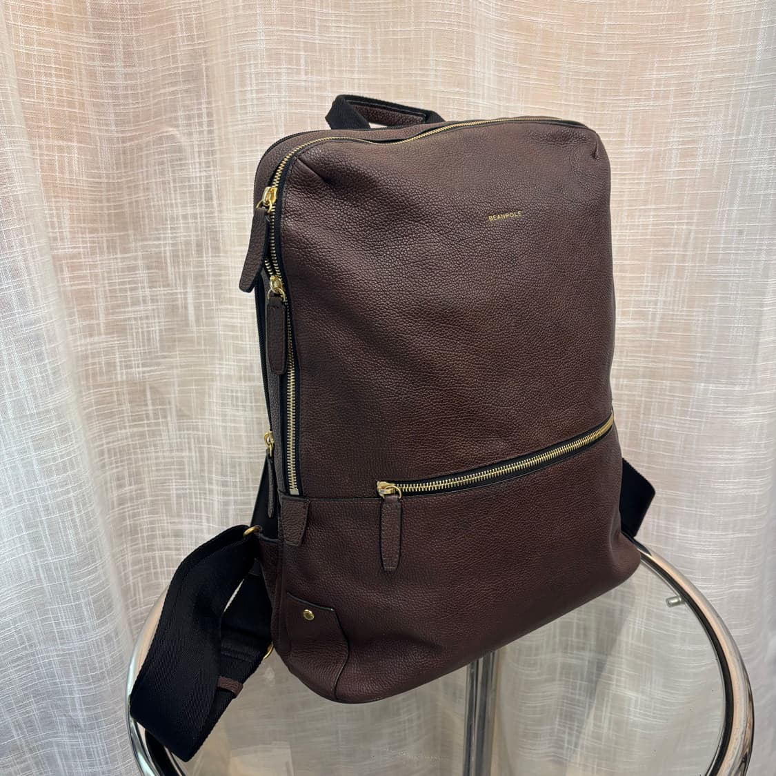 정품 빈폴 남성 소가죽 백팩     상품이미지2