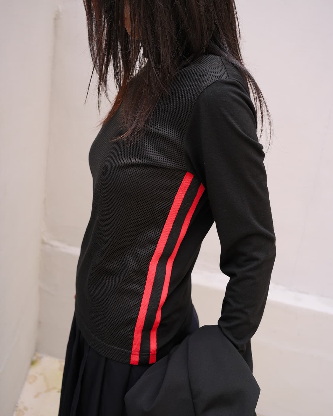 Mesh turtleneck top 상품이미지1