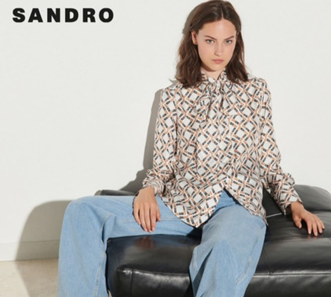 산드로 실크 여성 셔츠 블라우스 상품이미지5