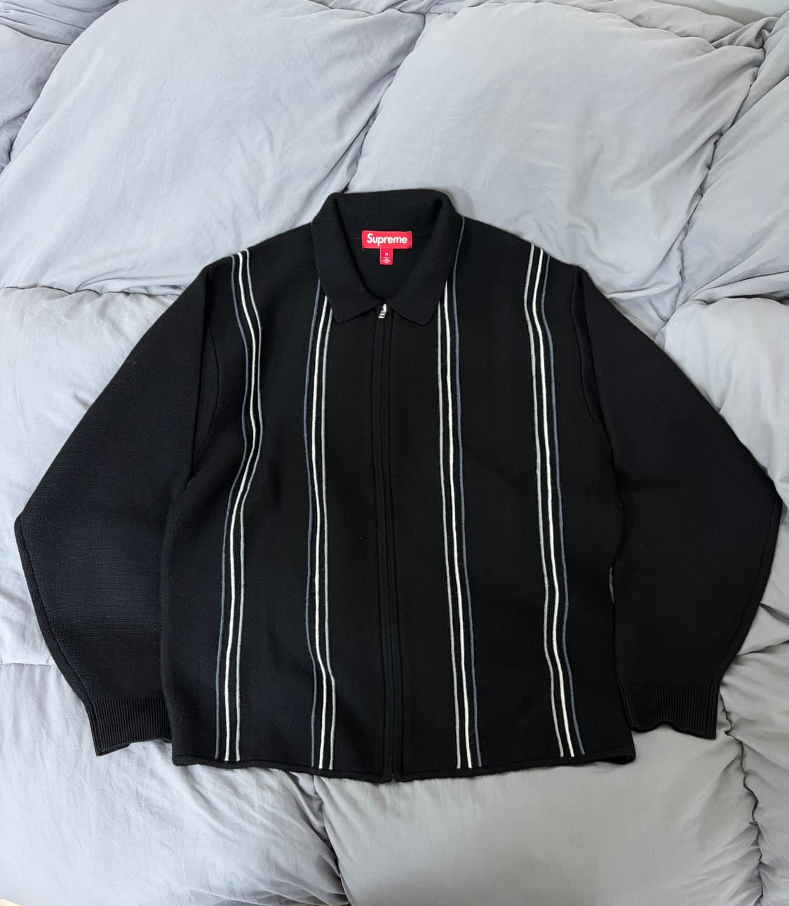 슈프림 스트라이프 폴로 집업 상품이미지2