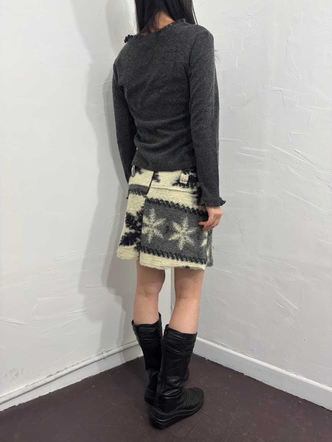 winter wool mini skirt 상품이미지4