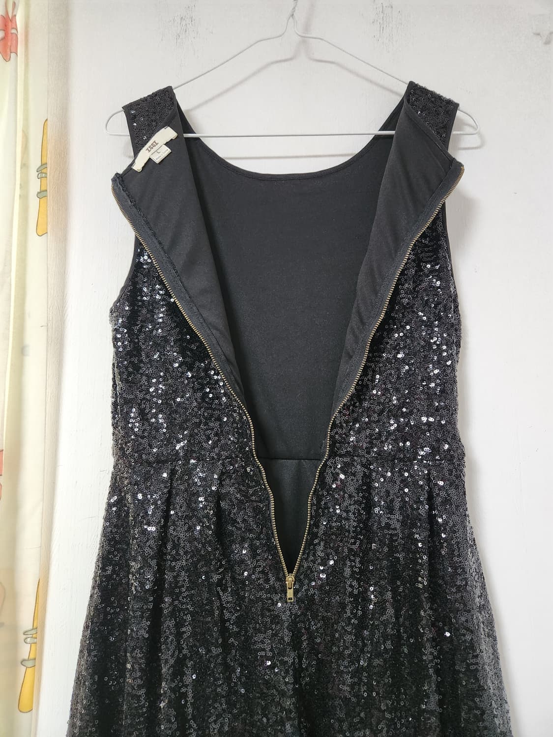 블랙 스팽글 플레어 원피스 무대복 L 상품이미지5