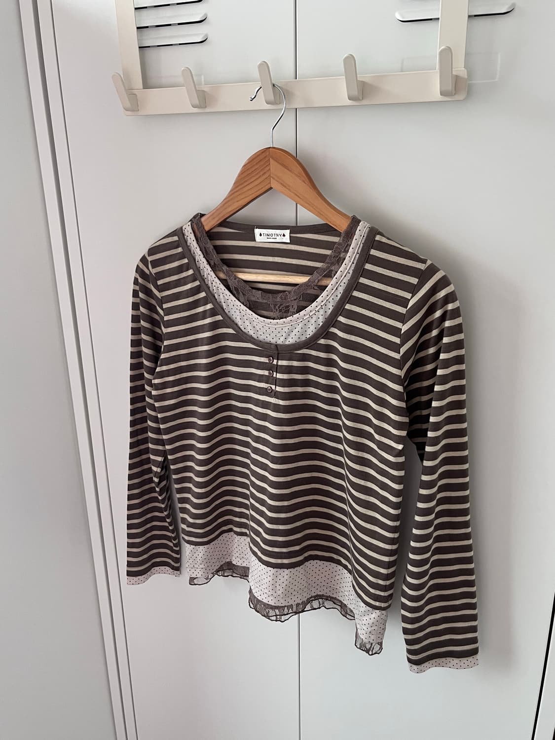 Timothy 도트 스트라이프 레이어드 롱 슬리브 상품이미지9