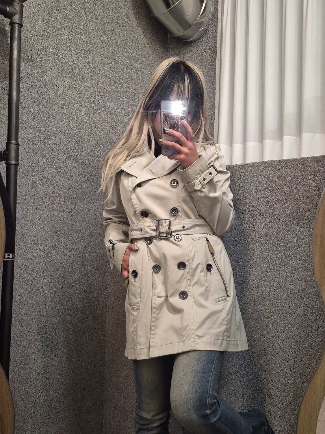 BURBERRY BUTTON TRENCH COAT 상품이미지1