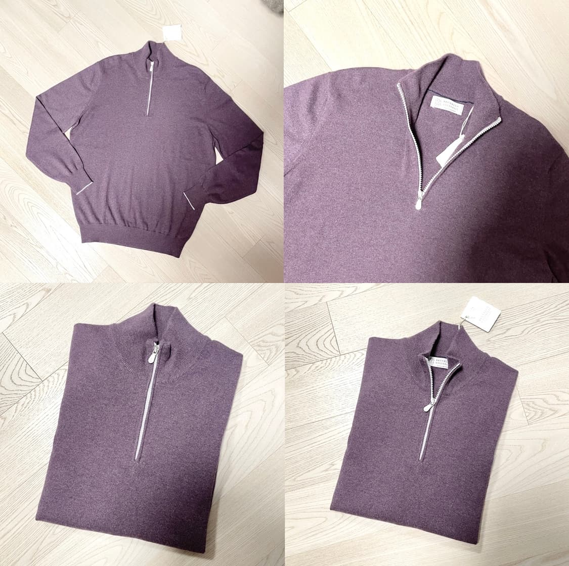 브루넬로 쿠치넬리 / 캐시미어 하프 쿼터 집업 니트 / 50 (새상품) 상품이미지2